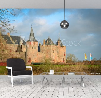 Picture of The Muiderslot with moat a well-preserved medieval castle 